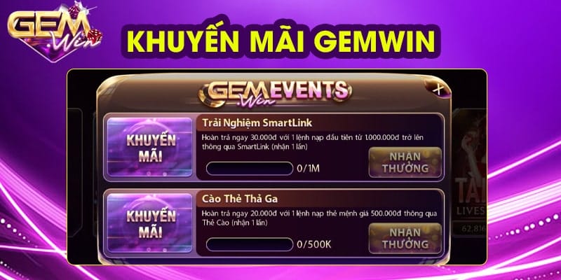 Khuyến mãi Gemwin